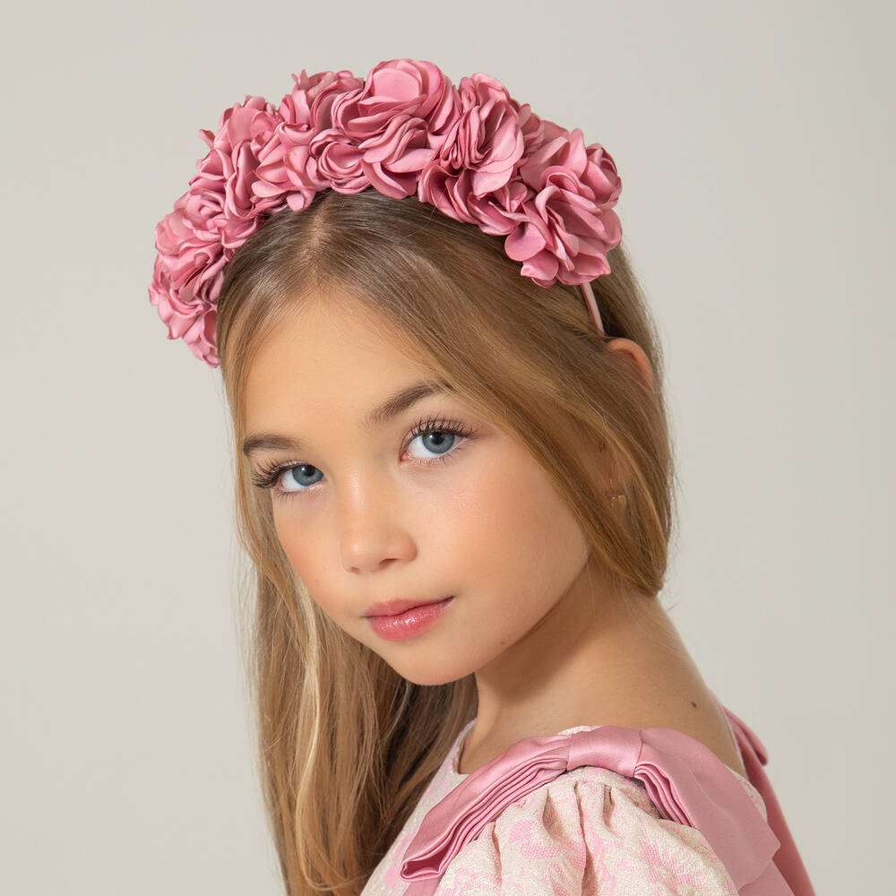 باتاشو-طوق للشعر لون زهري للبنات | Childrensalon Outlet