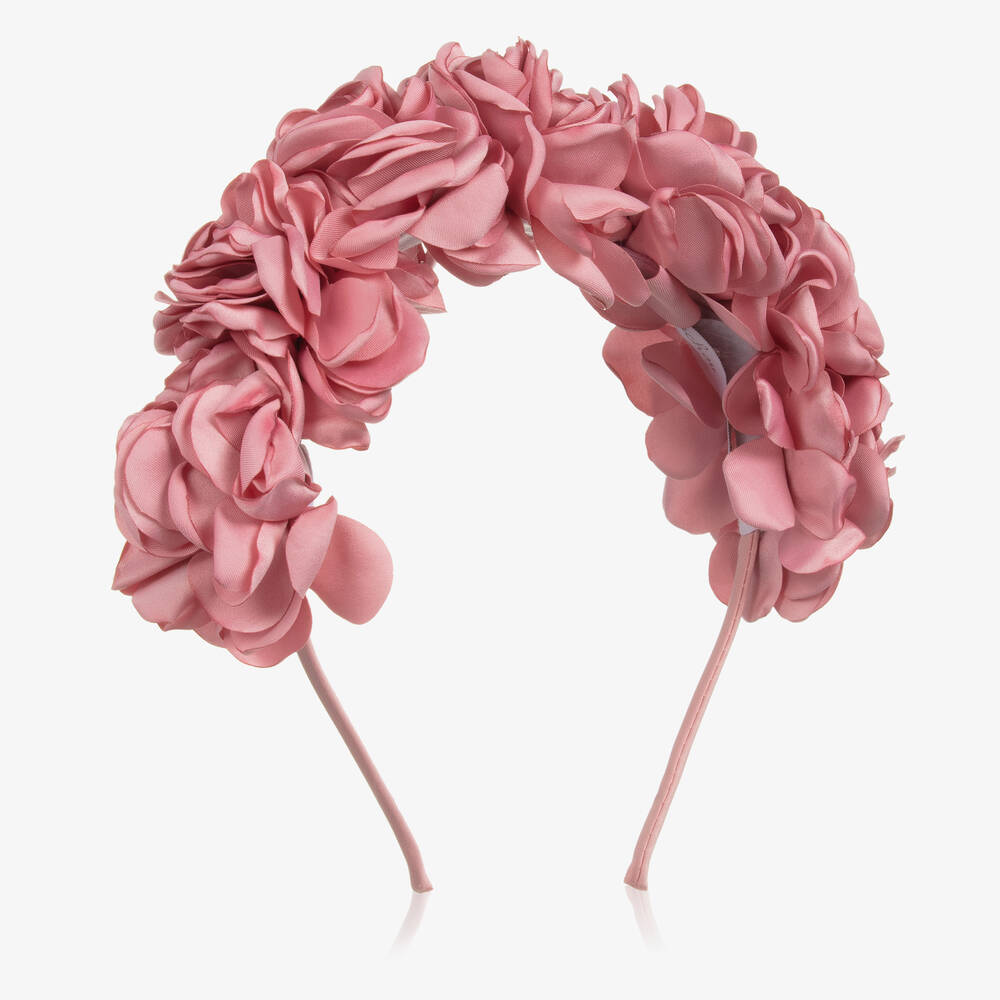 Patachou - Girls Pink Flower Hairband | Childrensalon