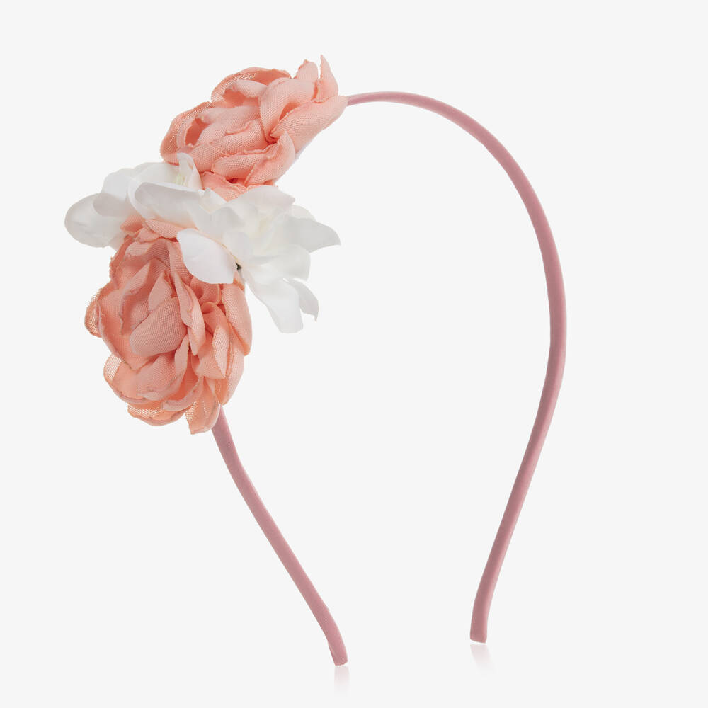 Patachou - Girls Pink Flower Hairband | Childrensalon