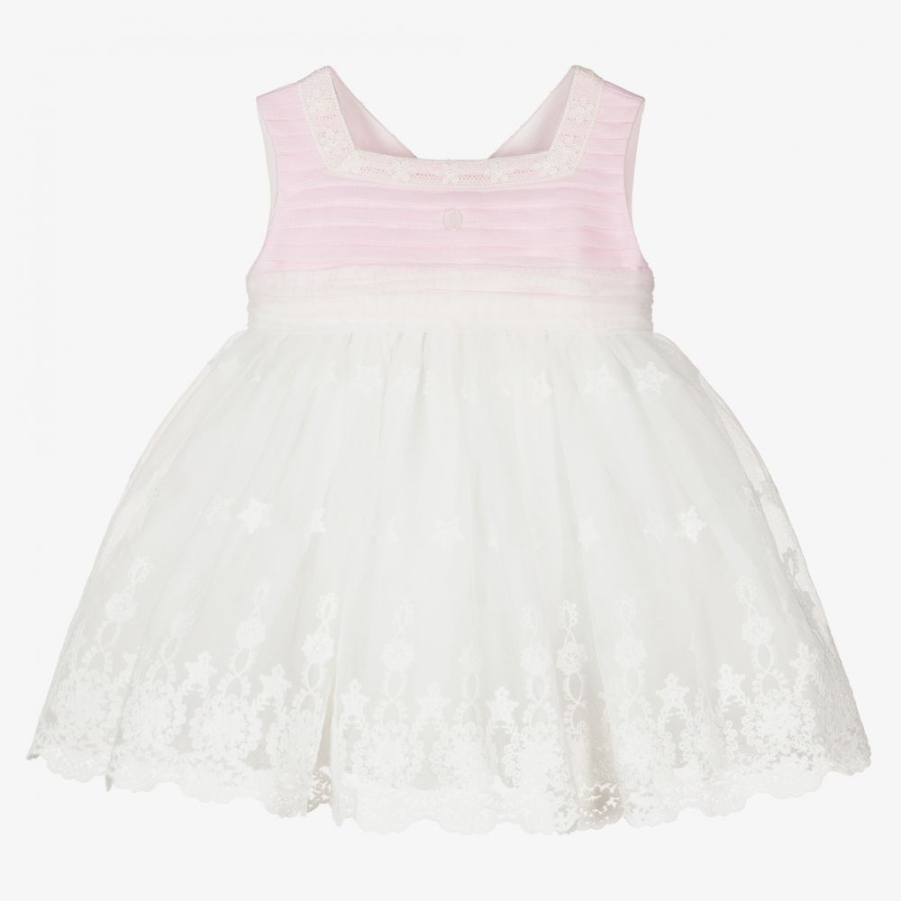 Patachou - Robe tulle rose/ivoire Fille | Childrensalon