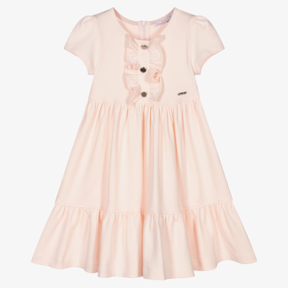 Patachou - Girls Pink Jersey Dress  | Childrensalon