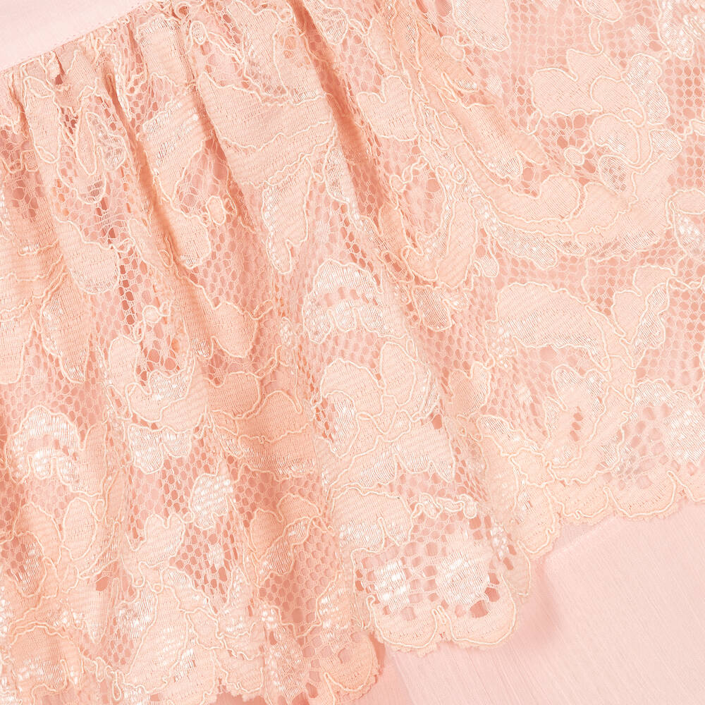 Patachou-Girls Pink Lace Chiffon Skirt | Childrensalon Outlet
