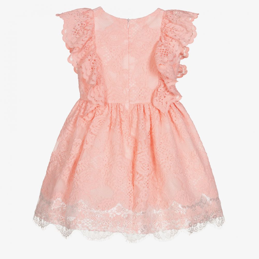 Patachou-Girls Pink Lace Dress | Childrensalon Outlet