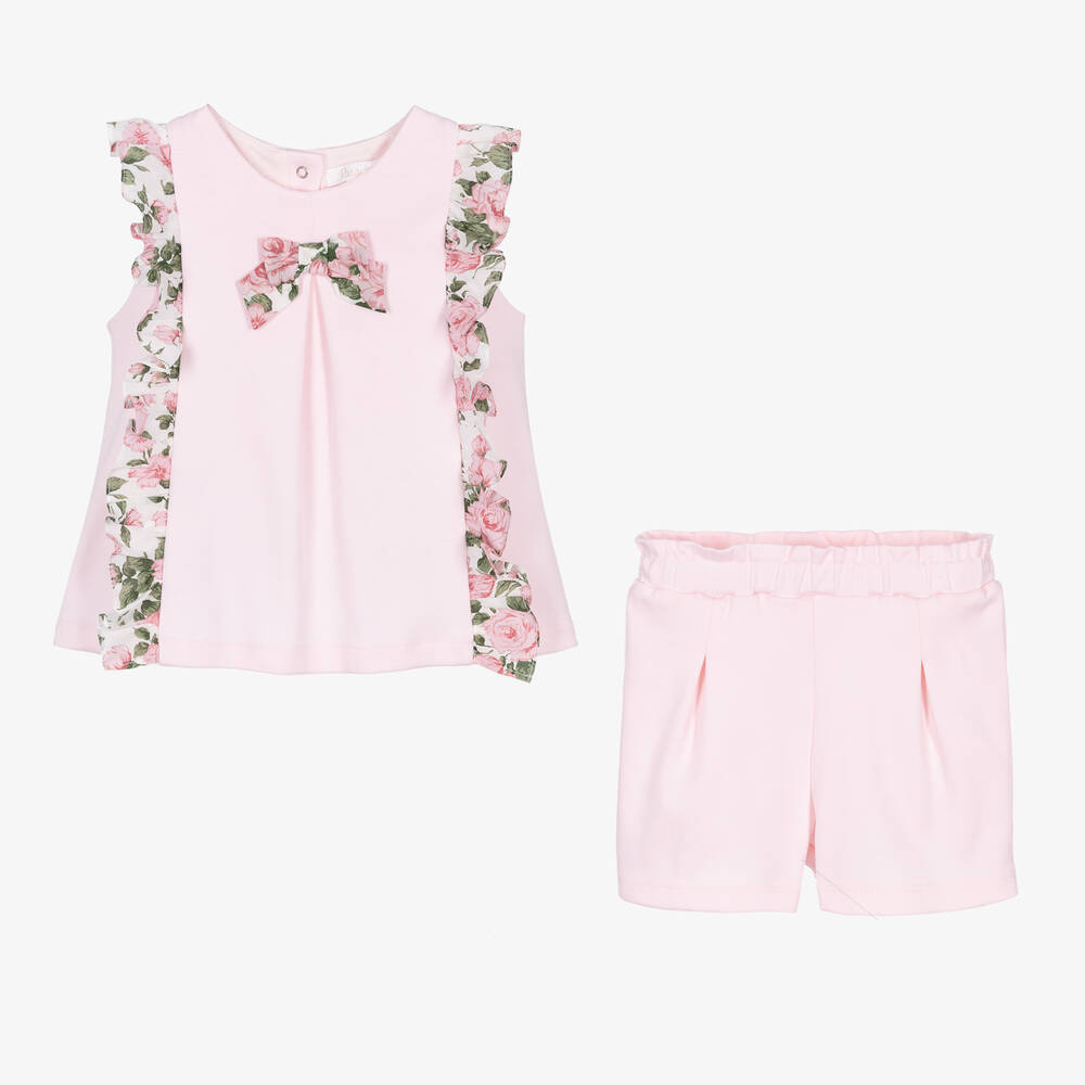 Patachou-طقم شورت قطن لون عاجي فاتح للبنات | Childrensalon Outlet