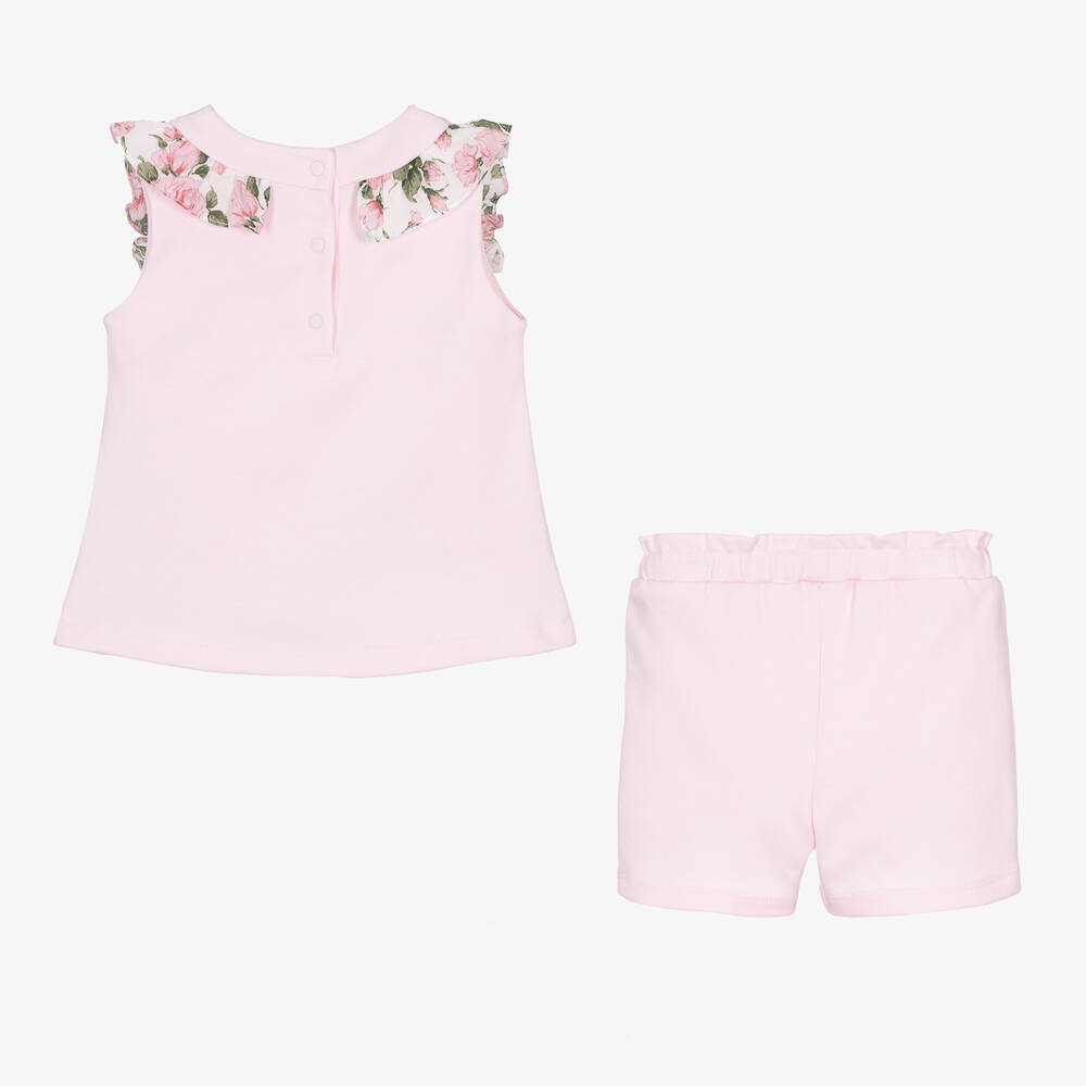 Patachou-طقم شورت قطن لون عاجي فاتح للبنات | Childrensalon Outlet