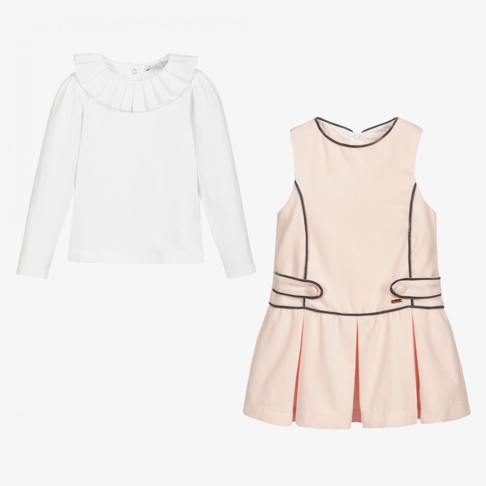 Patachou-Комплект с розовым сарафаном для девочек | Childrensalon Outlet