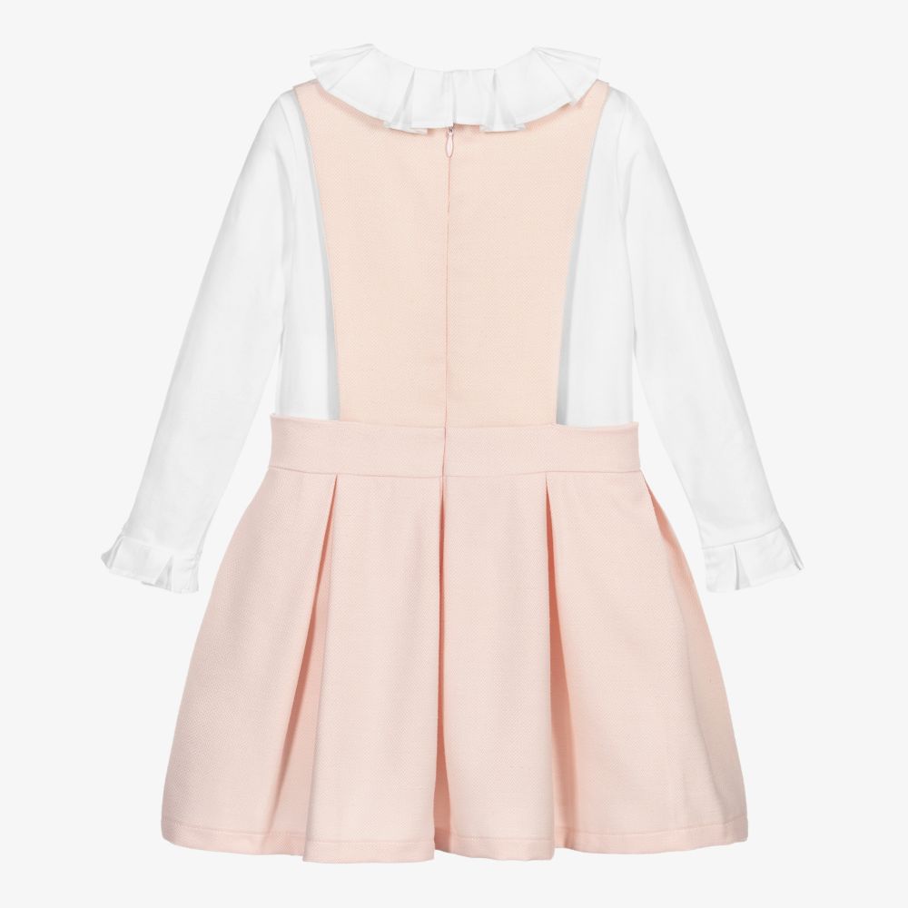 Patachou Girls Pink Pinafore Dress Set Childrensalon Outlet