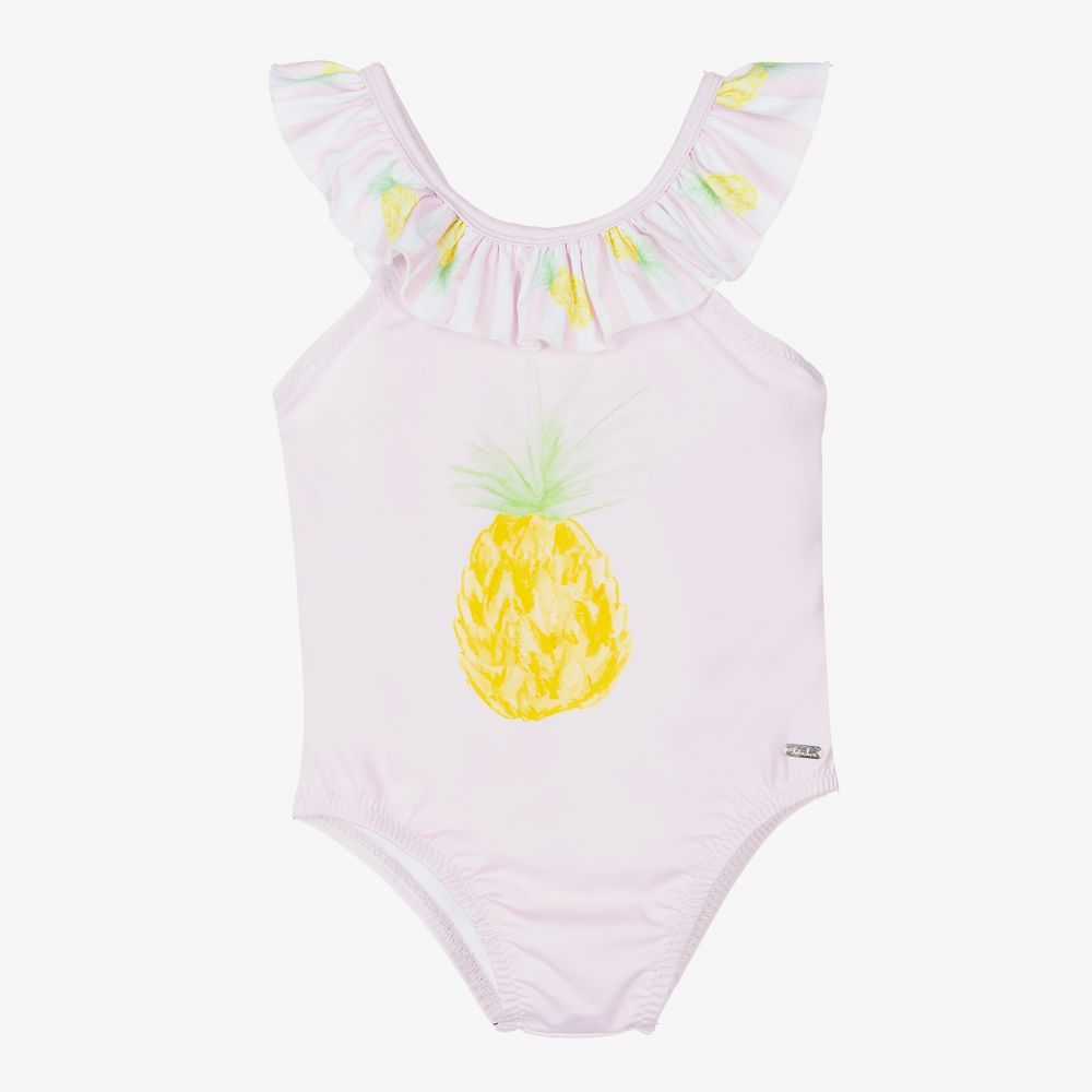 Patachou - Girls Pink Pineapple Swimsuit | Childrensalon