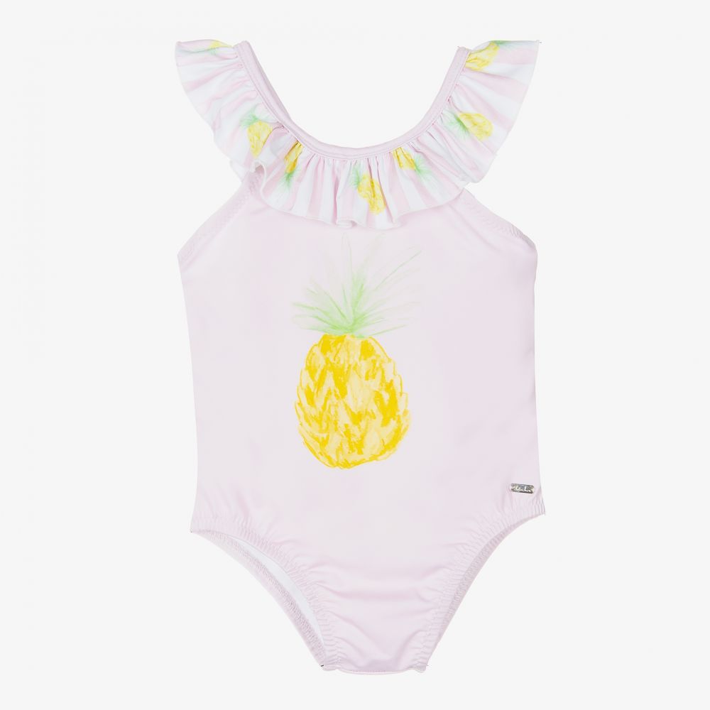 Patachou Girls Pink Pineapple Swimsuit Childrensalon Outlet