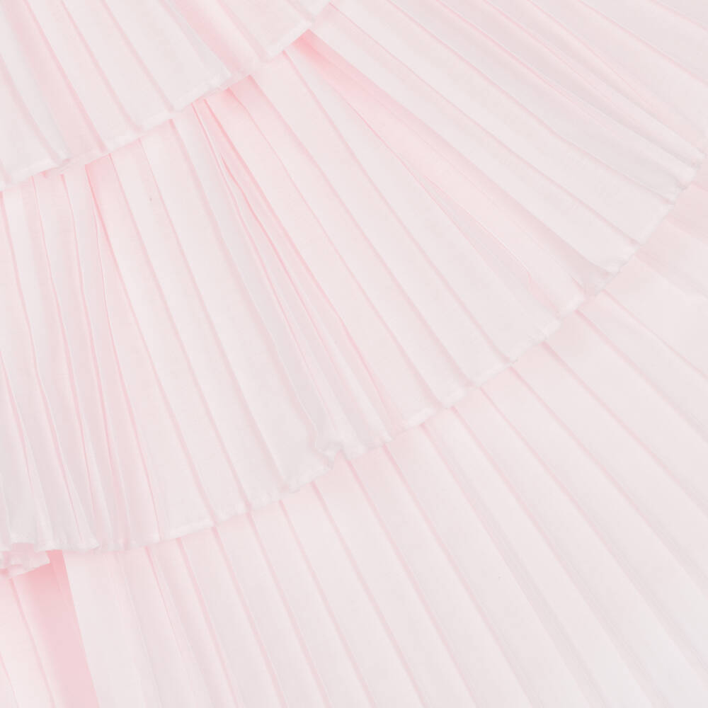 Patachou-Розовое плиссированное платье из вуали для девочек | Childrensalon Outlet