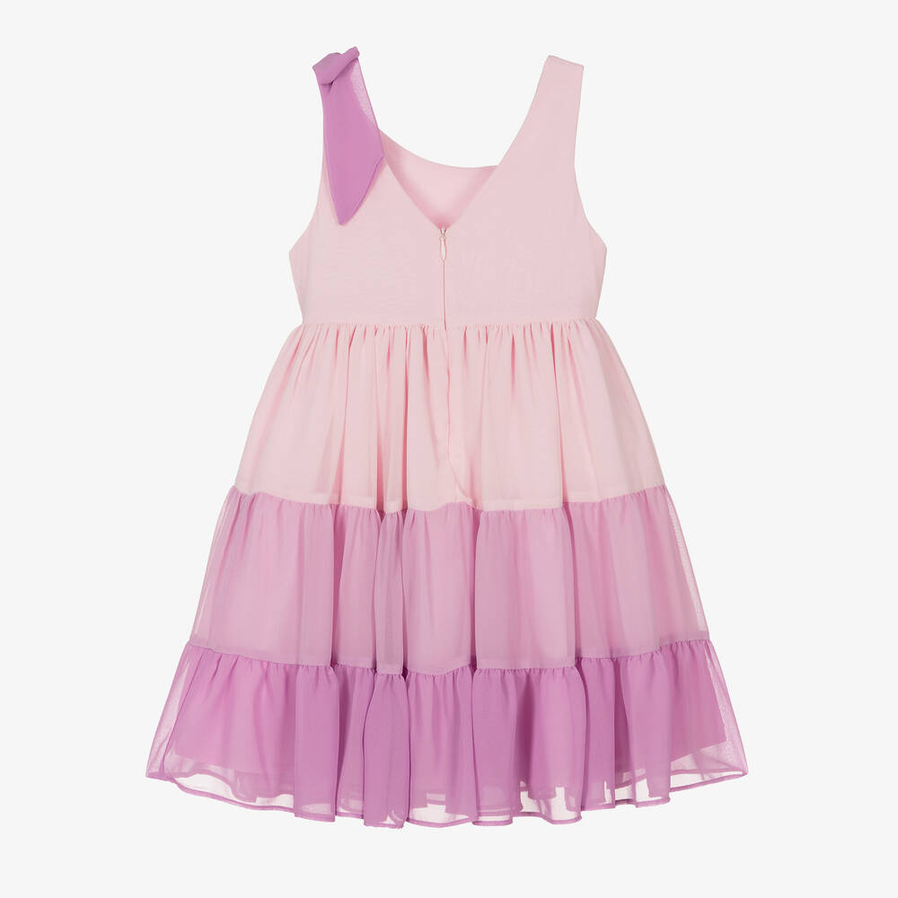 Patachou-Girls Pink & Purple Chiffon Dress | Childrensalon Outlet