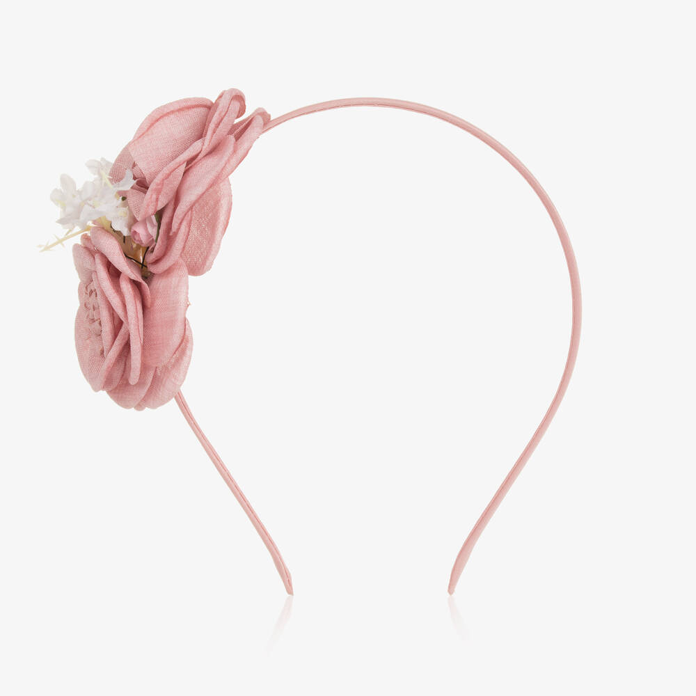 Patachou-Girls Pink Roses Hairband | Childrensalon Outlet