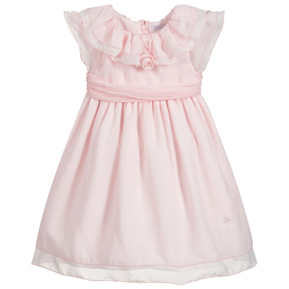 Patachou-Girls Pink Ruffle Dress | Childrensalon Outlet