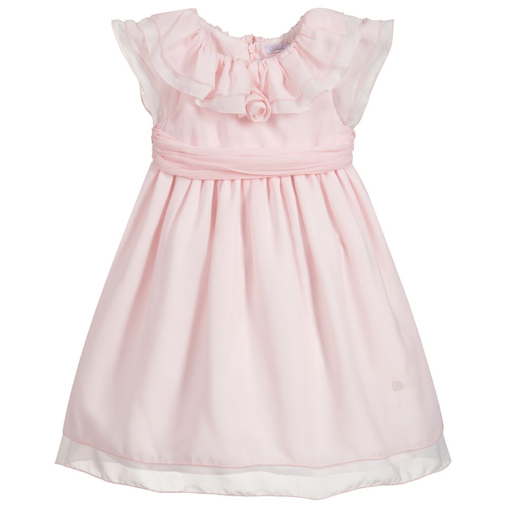 Patachou - Girls Pink Ruffle Dress | Childrensalon