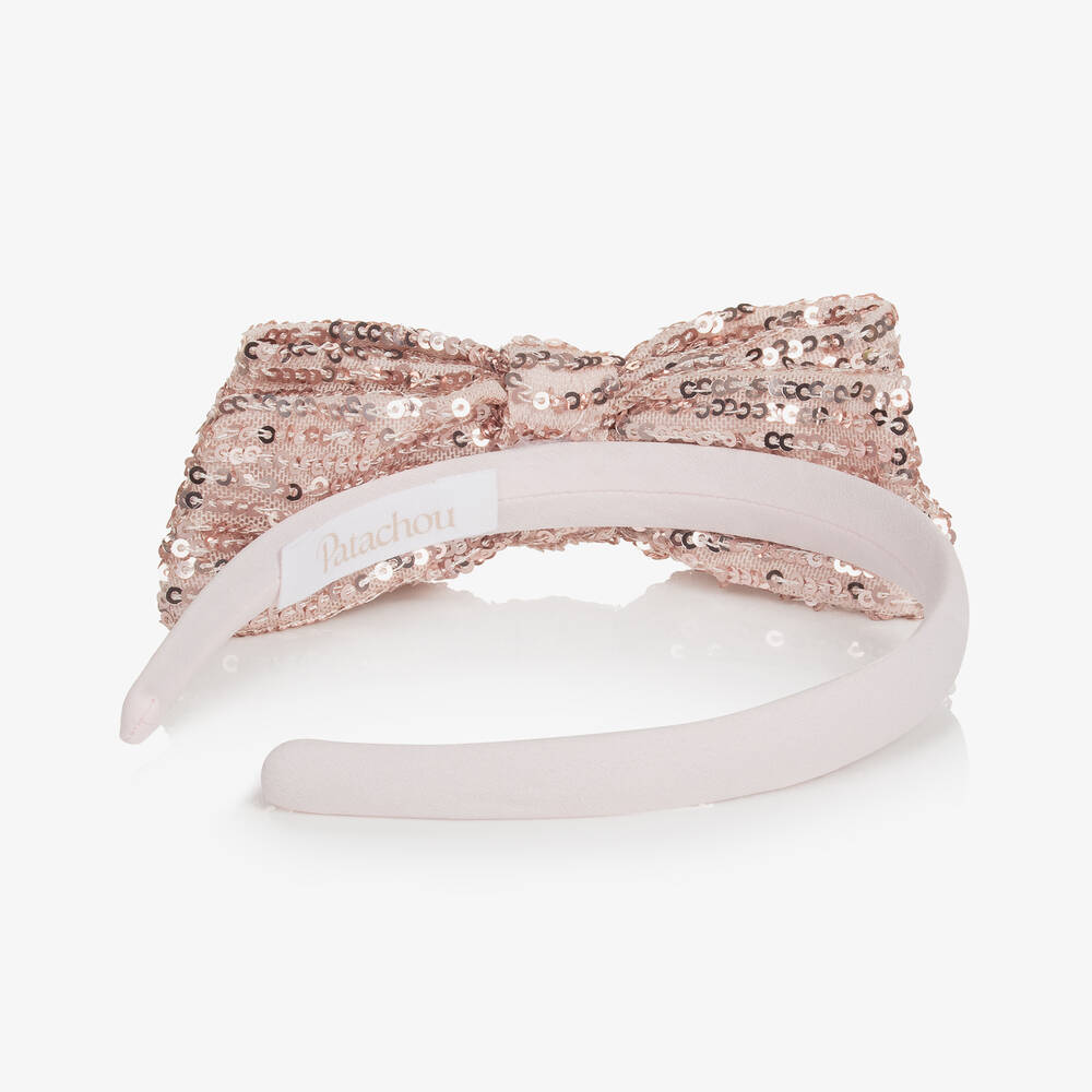 باتاشو-طوق للشعر مزين بترتر لون زهري للبنات | Childrensalon Outlet