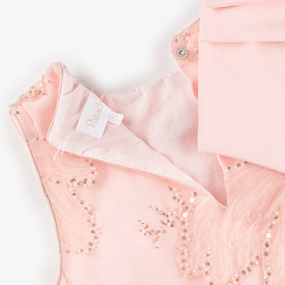 Patachou-Girls Pink Sequin Lace Dress | Childrensalon Outlet