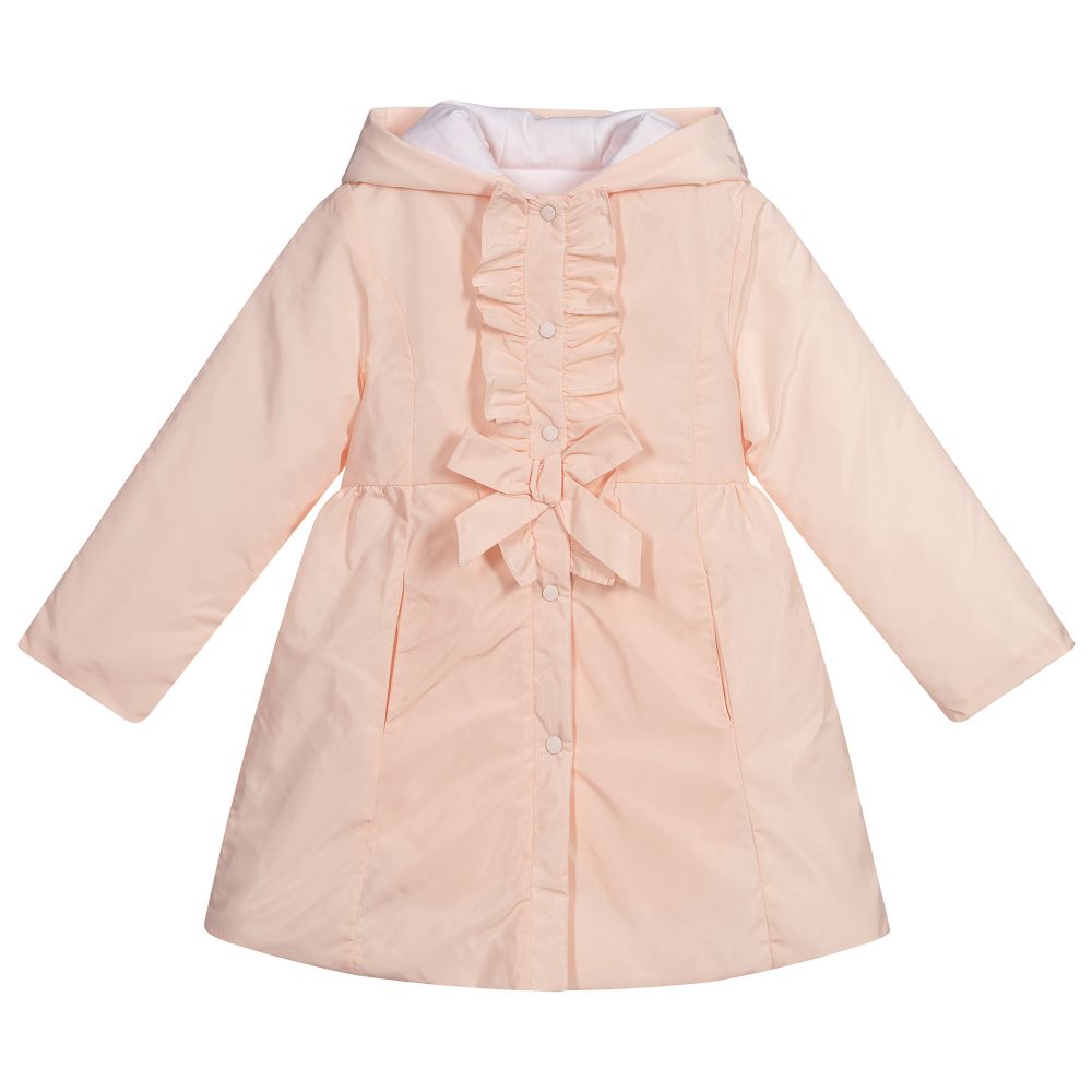 Patachou - Girls Pink Silky Coat | Childrensalon