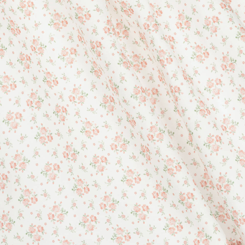 Patachou-Girls Pink Smocked Cotton Floral Dress | Childrensalon Outlet