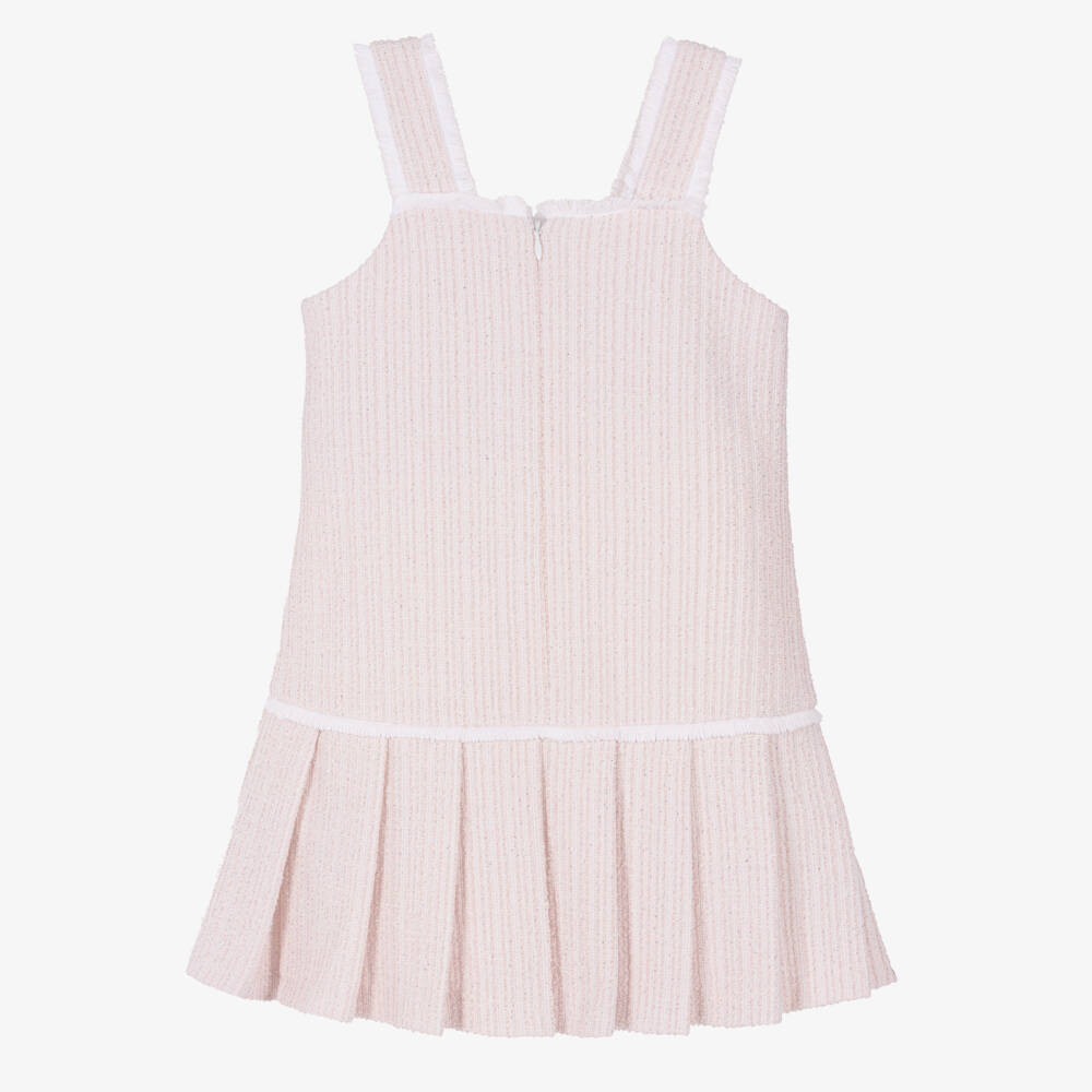 Patachou-Girls Pink & Sparkly Silver Tweed Dress | Childrensalon Outlet