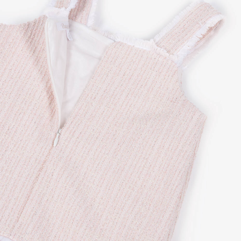 Patachou-Girls Pink & Sparkly Silver Tweed Dress | Childrensalon Outlet