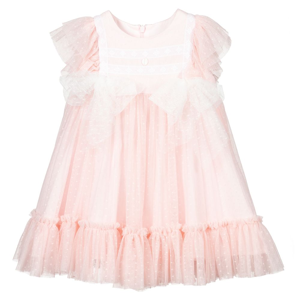 Patachou - Girls Pink Tulle Dress | Childrensalon