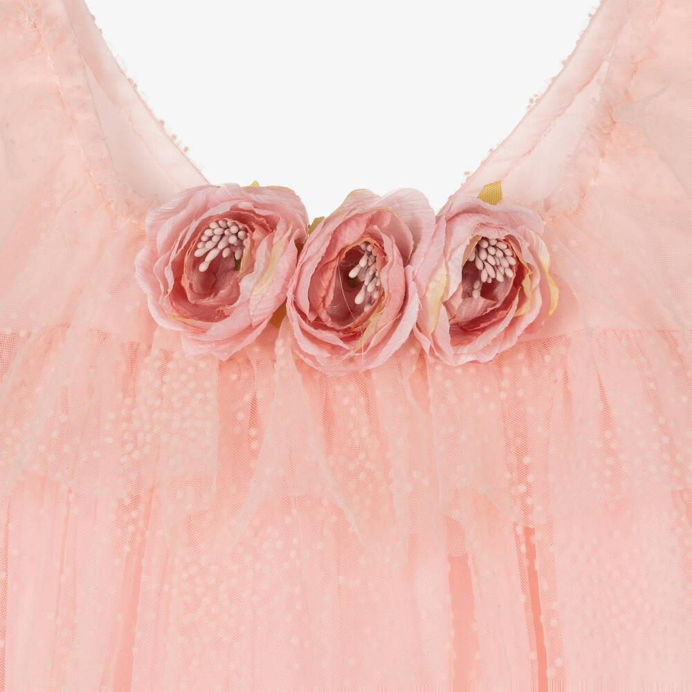 Patachou-Розовое платье из тюля без рукавов | Childrensalon Outlet