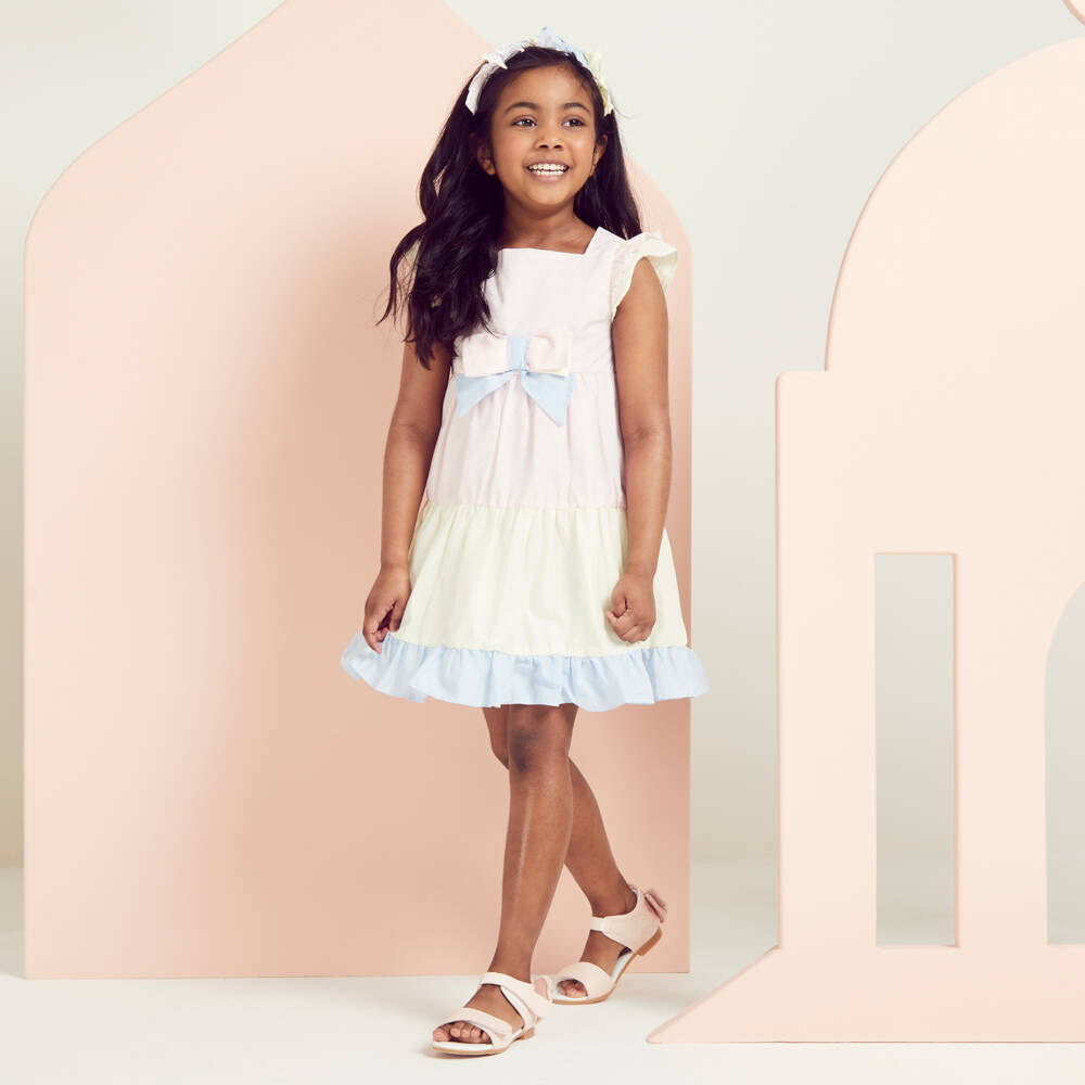 Patachou-Girls Pink & Yellow Dress | Childrensalon Outlet