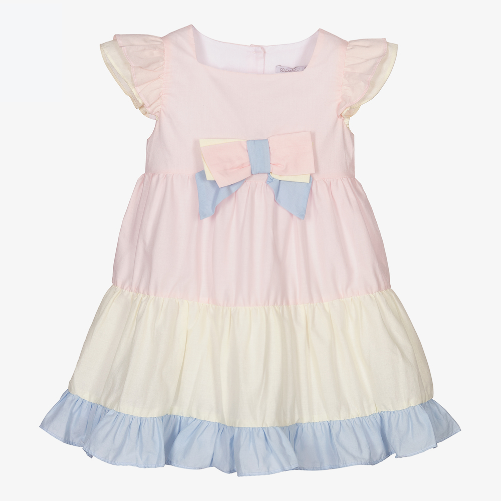Patachou - Girls Pink & Yellow Dress | Childrensalon