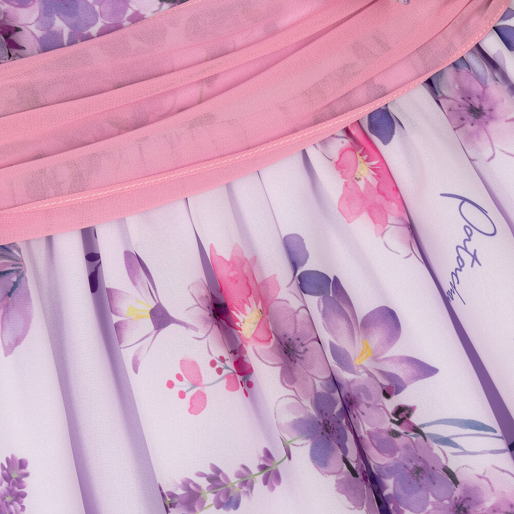 Patachou-Фиолетовое шифоновое платье с цветами | Childrensalon Outlet