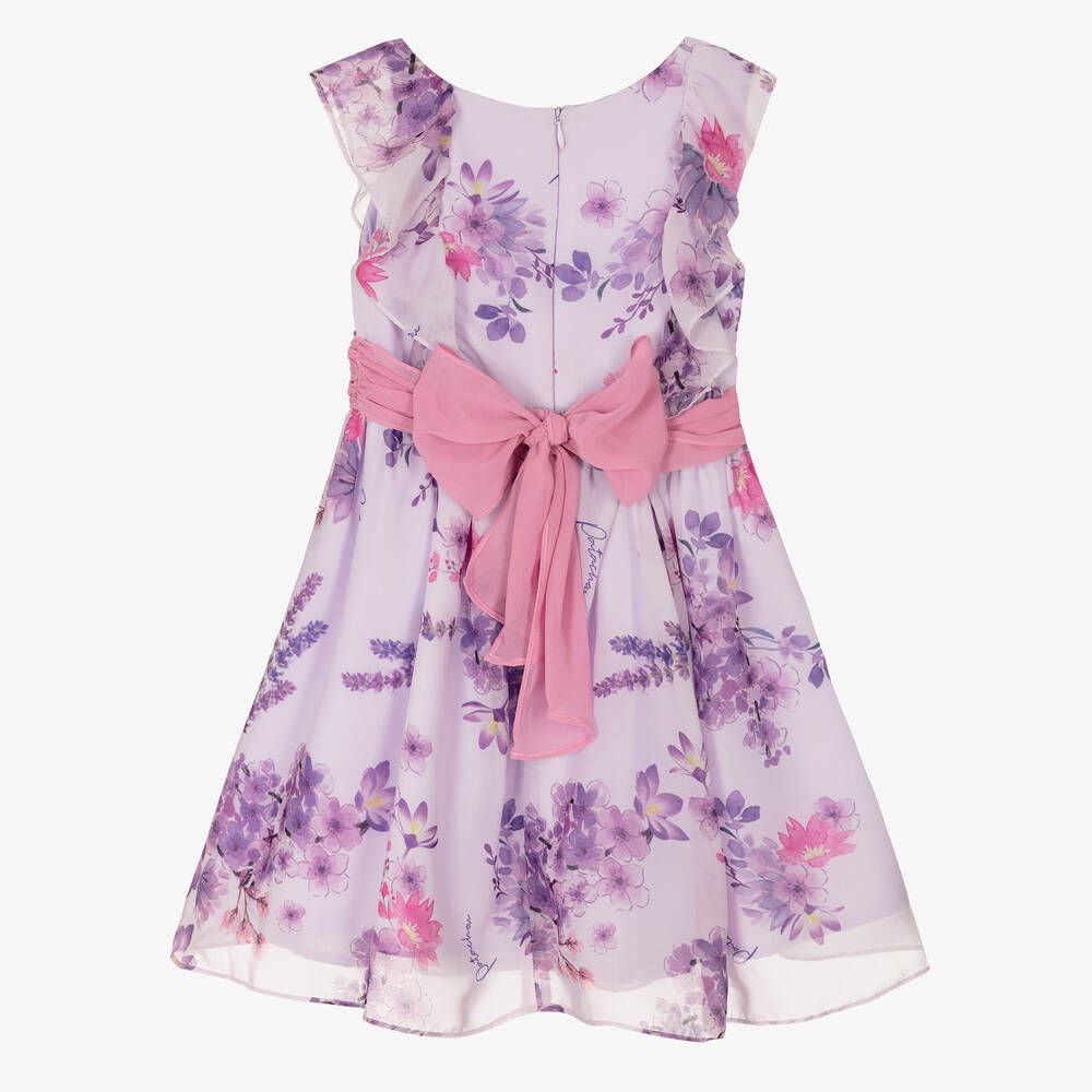 Patachou-Фиолетовое шифоновое платье с цветами | Childrensalon Outlet