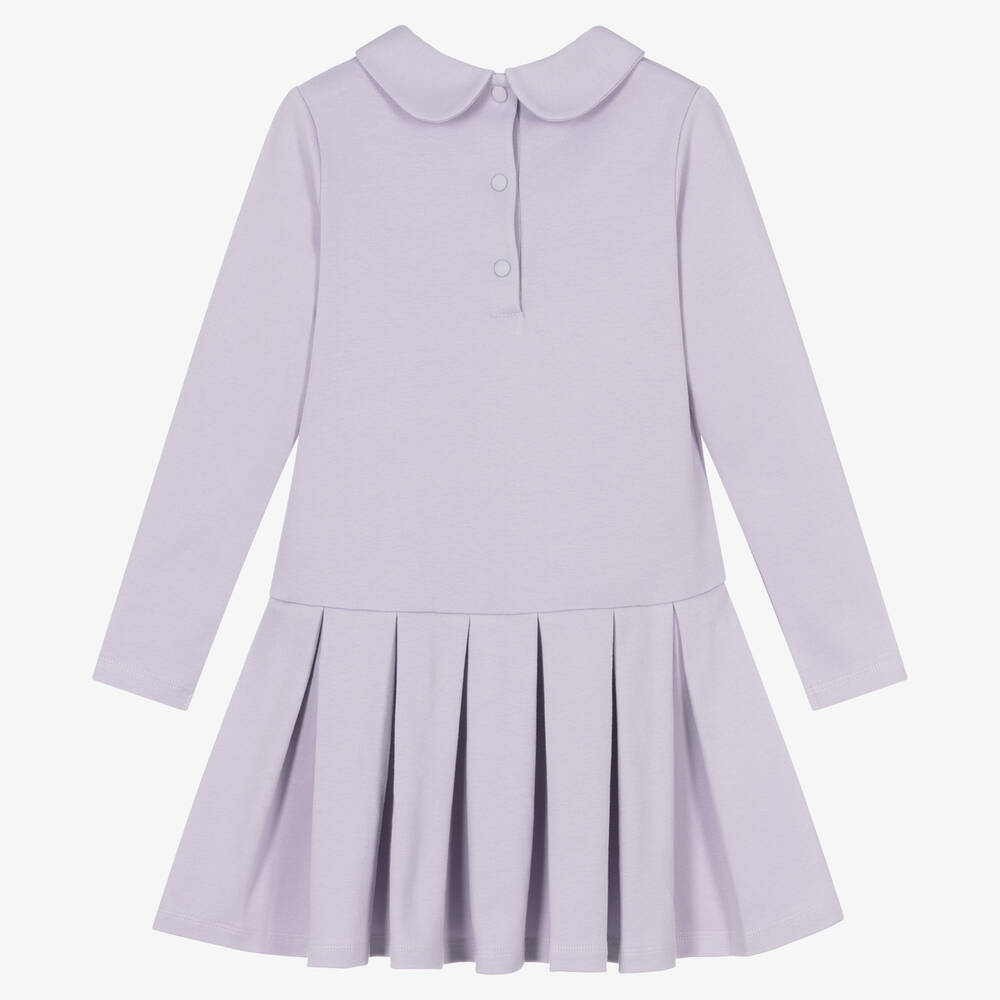 Patachou-فستان قطن جيرسي لون بنفسجي | Childrensalon Outlet