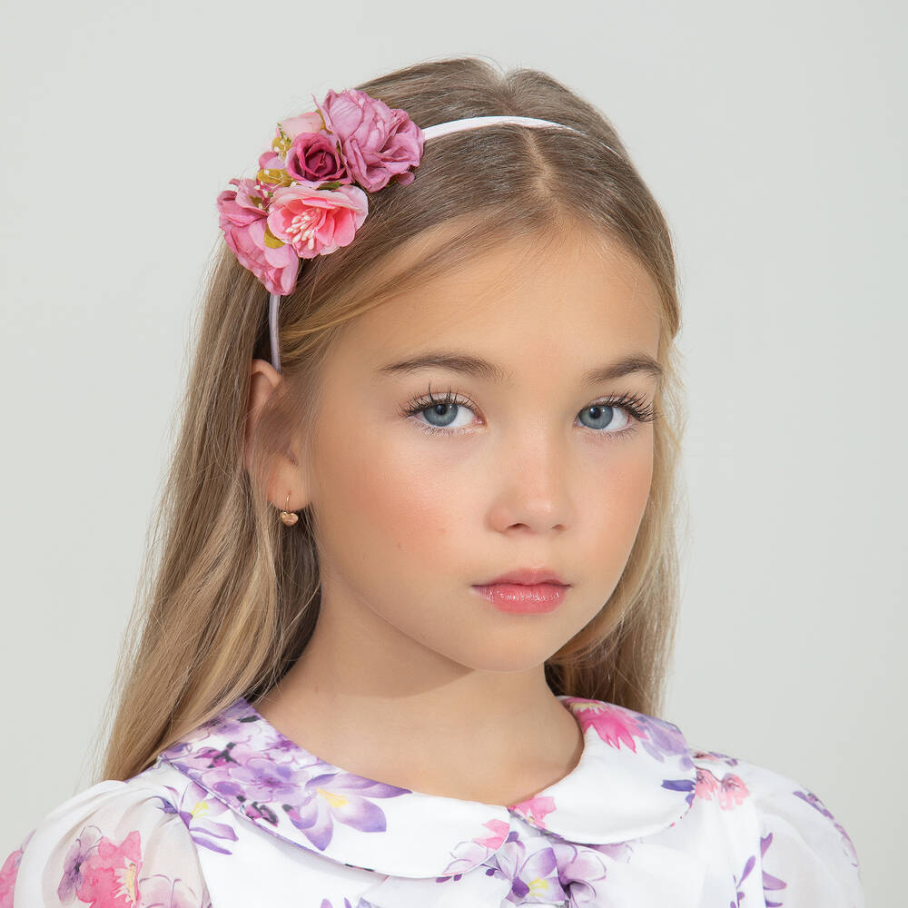 Patachou Girls Purple Flower Hairband Childrensalon Outlet