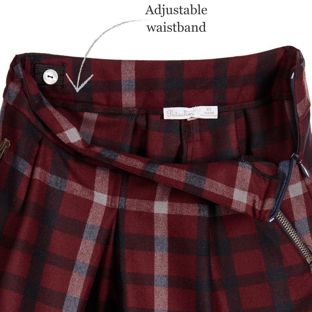 Patachou-Girls Red & Blue Check Shorts | Childrensalon Outlet