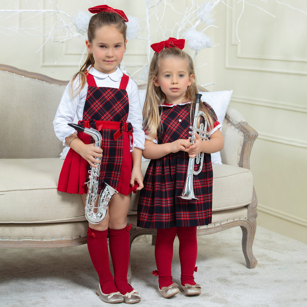 Girls red tartan hotsell