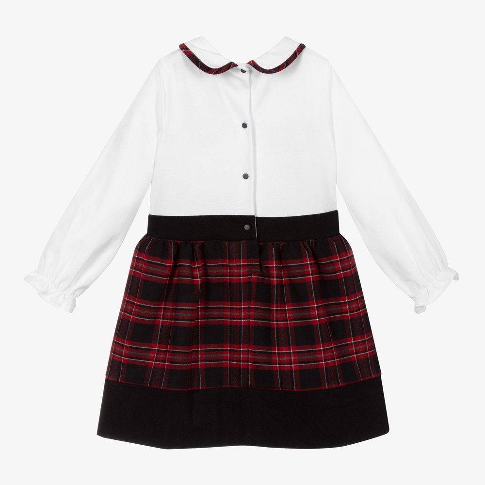 Patachou-Girls Red & Blue Tartan Dress | Childrensalon Outlet