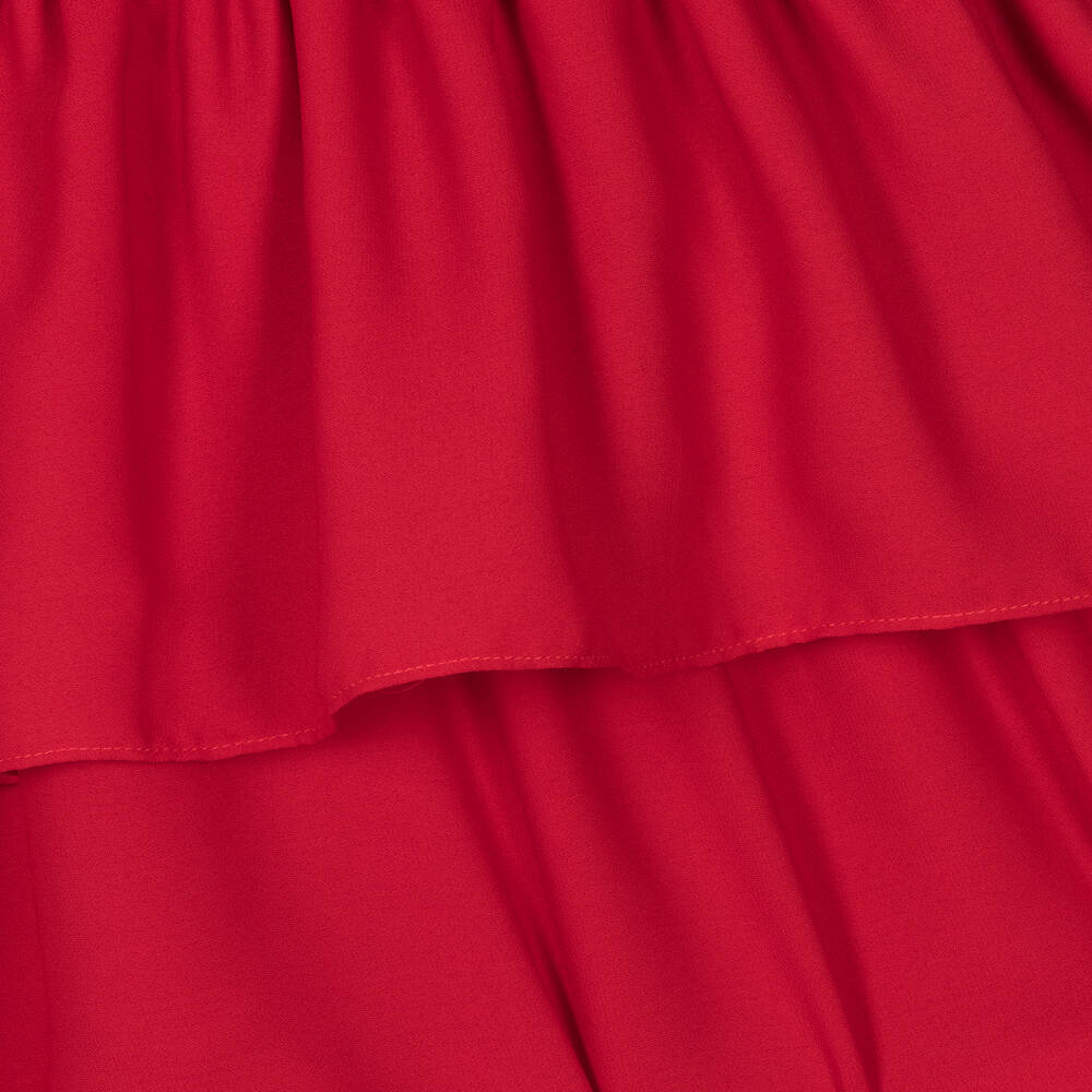 Patachou-Girls Red Chiffon Dress | Childrensalon Outlet