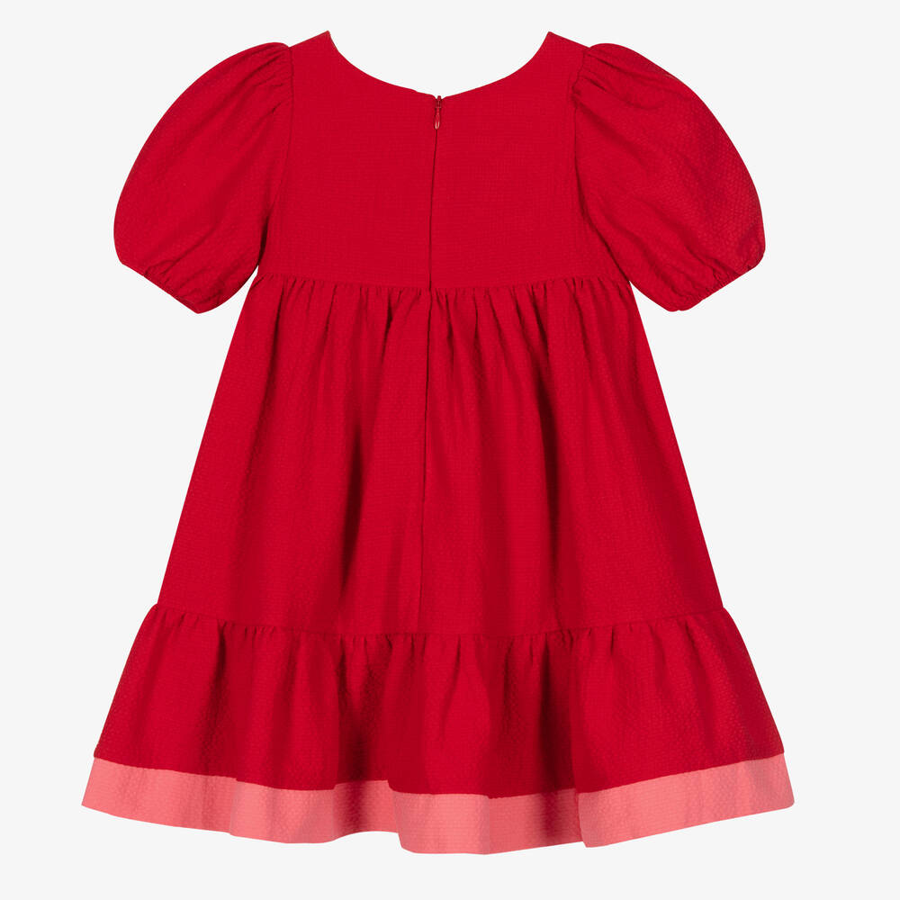 Patachou-Красное хлопковое платье | Childrensalon Outlet