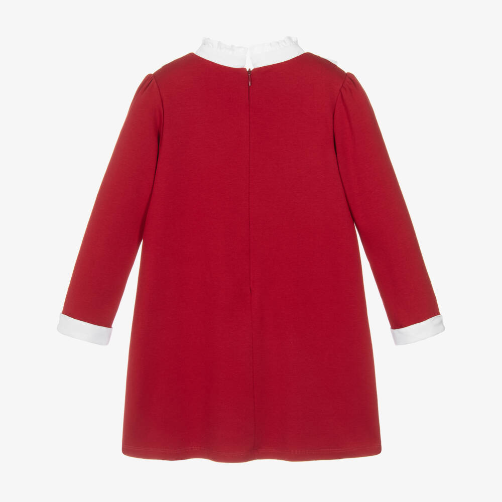 Patachou-فستان قطني أحمر للبنات بقصة A | Childrensalon Outlet