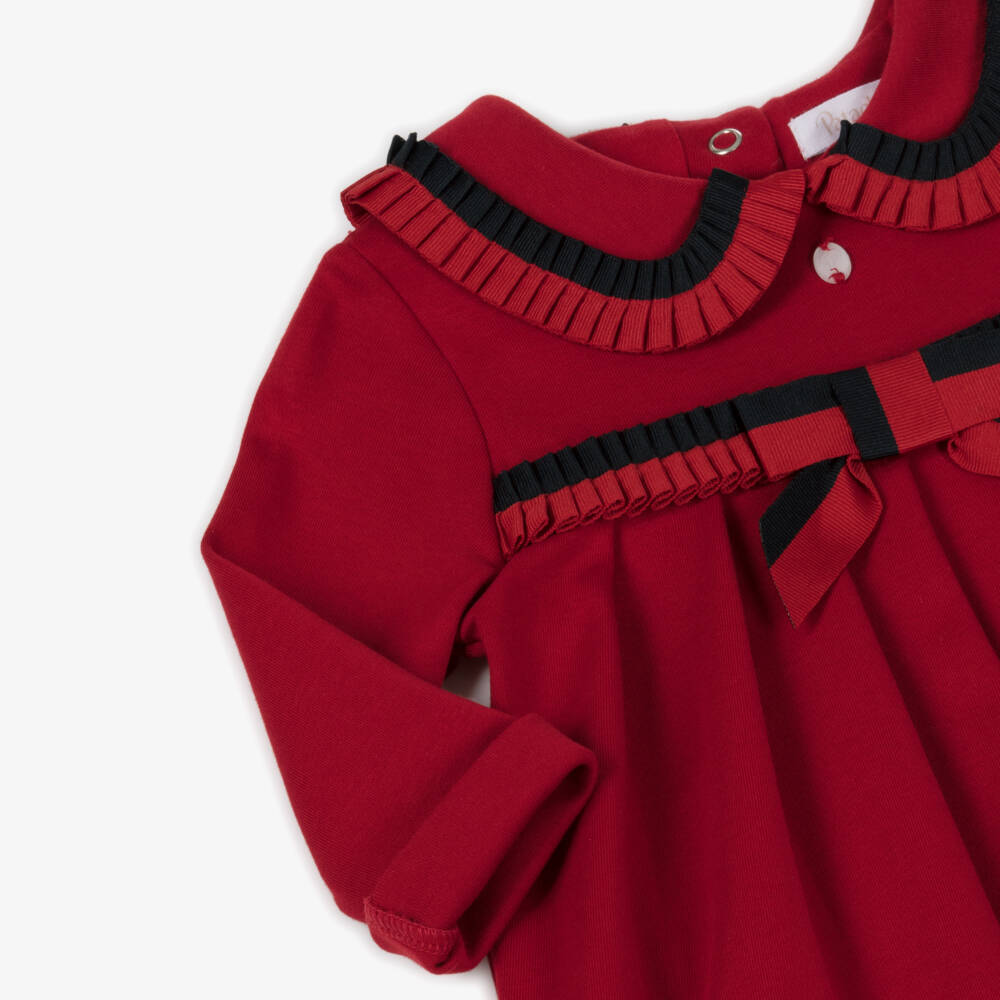 Patachou-Комплект леггинсов с бантом из красного хлопка для девочек | Childrensalon Outlet