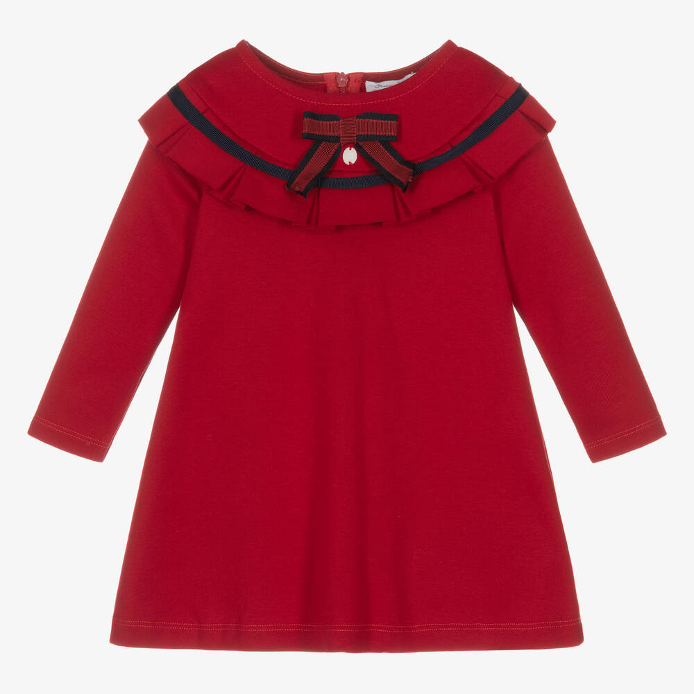Patachou - Girls Red Jersey Dress  | Childrensalon