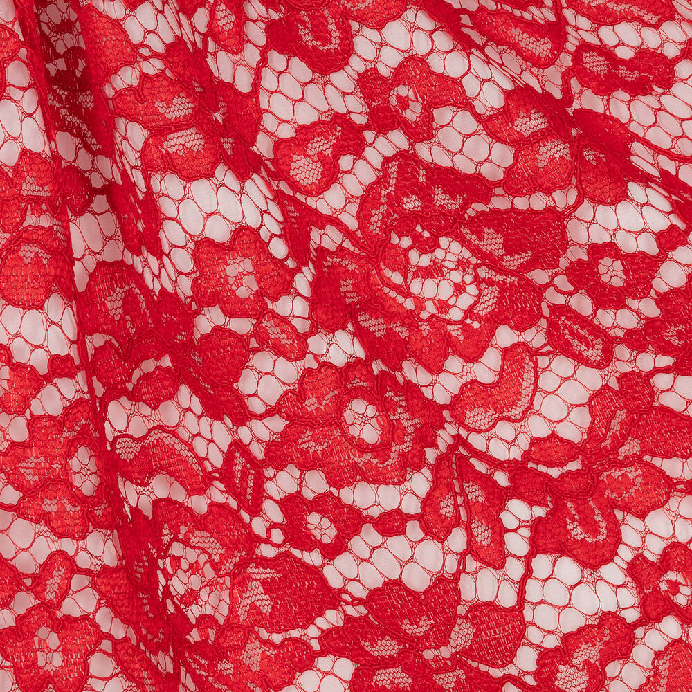Patachou-Girls Red Lace & Chiffon Dress | Childrensalon Outlet