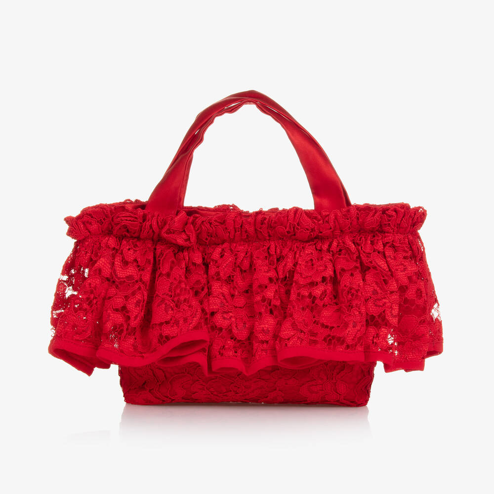 Patachou-Красная сумочка с кружевом (26см) | Childrensalon Outlet