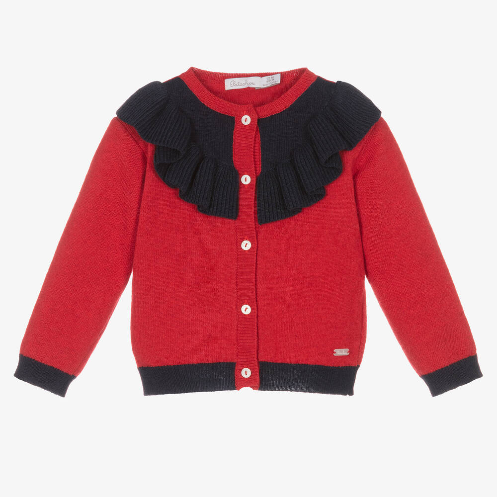 Patachou - Strickjacke in Rot und Navyblau (M) | Childrensalon