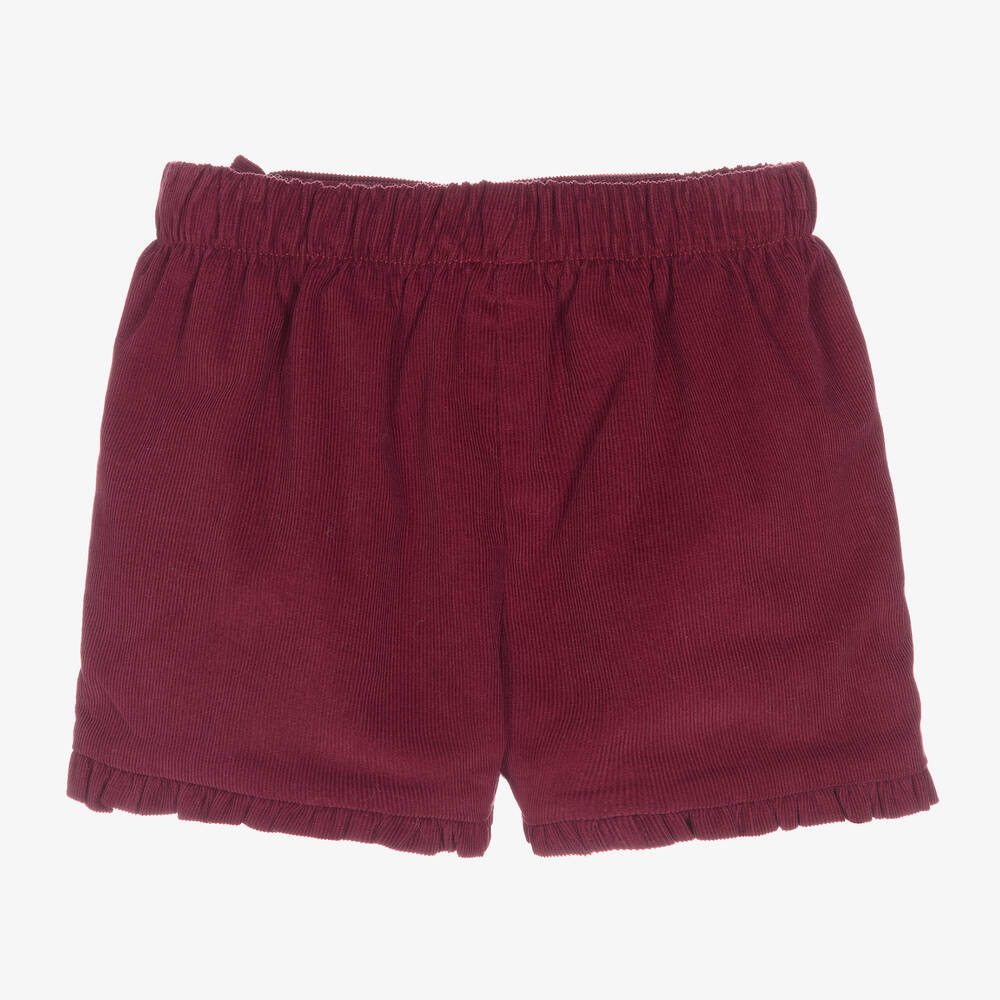 Patachou Girls Red Needlecord Shorts Childrensalon Outlet