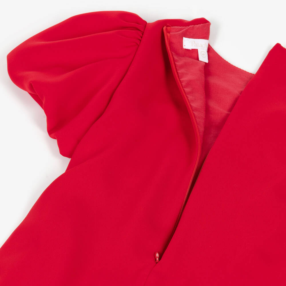 Patachou-Girls Red & Pink Dress With Bows & Ruffle Hem | Childrensalon Outlet