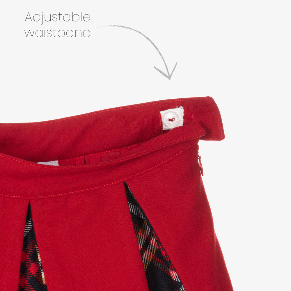Patachou-Girls Red Pleated Skirt | Childrensalon Outlet