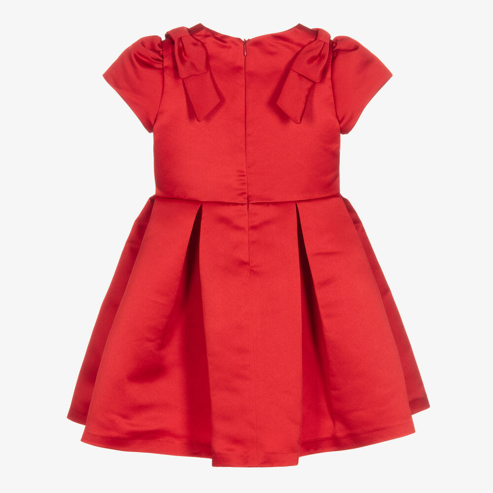 Patachou-Girls Red Satin Dress | Childrensalon Outlet