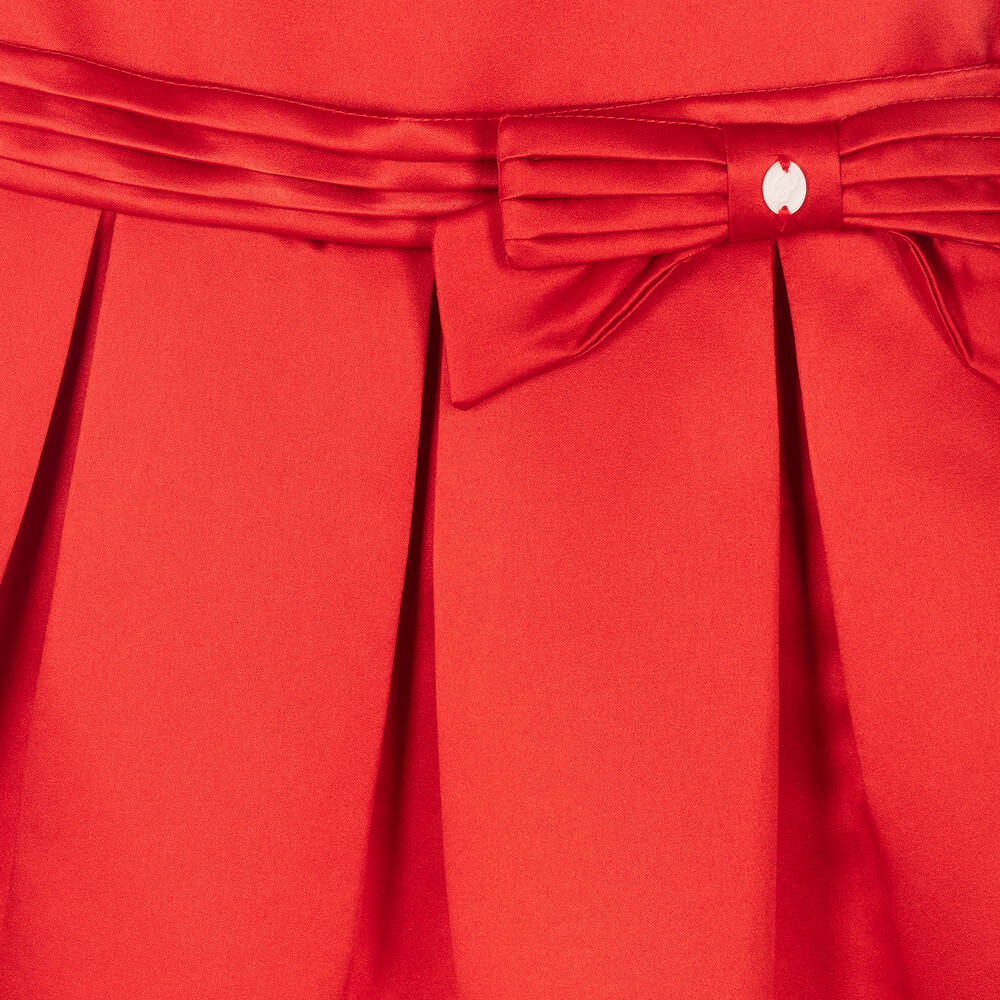 Patachou-Girls Red Satin Dress | Childrensalon Outlet