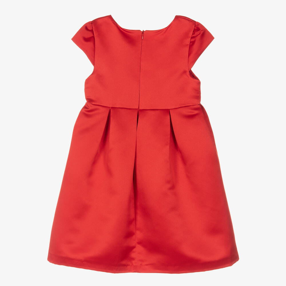 Patachou-Girls Red Satin Dress | Childrensalon Outlet