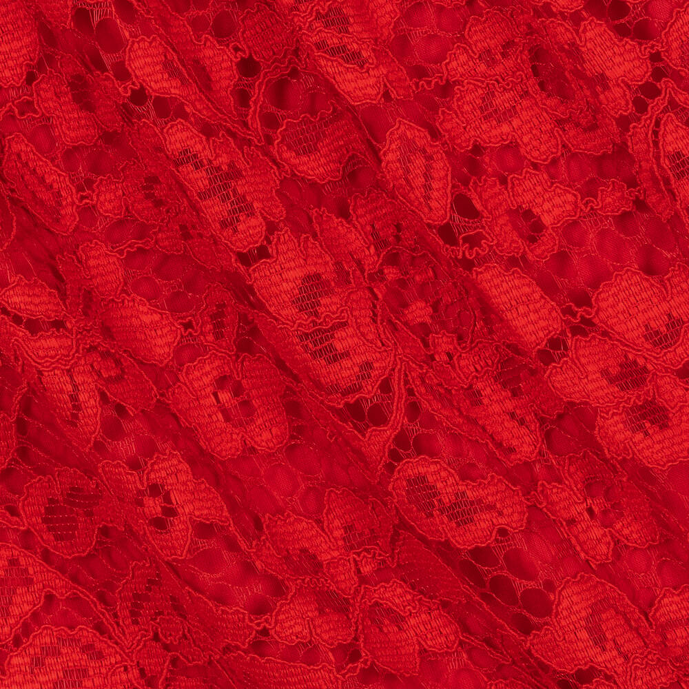 Patachou-Girls Red Satin & Lace Dress | Childrensalon Outlet